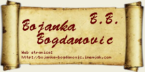 Bojanka Bogdanović vizit kartica